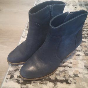 Blue Heeled Booties